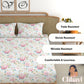 CHHAVI INDIA 210 TC Microfiber Printed King Size Bedsheet With Pillow Covers