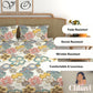 CHHAVI INDIA 210 TC Microfiber Printed King Size Bedsheet With Pillow Covers