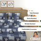 CHHAVI INDIA 210 TC Microfiber Printed King Size Bedsheet With Pillow Covers