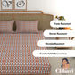 CHHAVI INDIA 210 TC Microfiber Printed King Size Bedsheet With Pillow Covers