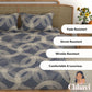 CHHAVI INDIA 210 TC Microfiber Printed King Size Bedsheet With Pillow Covers