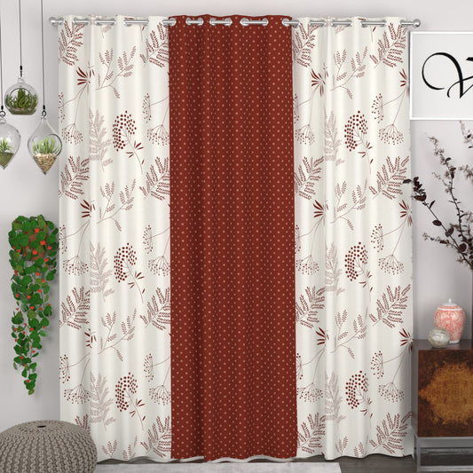 CHHAVI INDIA DESIGNER PRINTED DOOR CURTAIN PACK OF 3