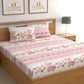 DREAMLET 180TC Glace Cotton Bedsheet with 2 Pillow Covers DB379