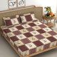 CHHAVI INDIA 210 TC Microfiber Printed King Size Bedsheet With Pillow Covers