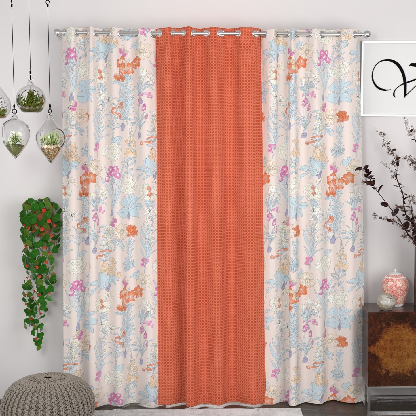 CHHAVI INDIA DESIGNER PRINTED DOOR CURTAIN PACK OF 3