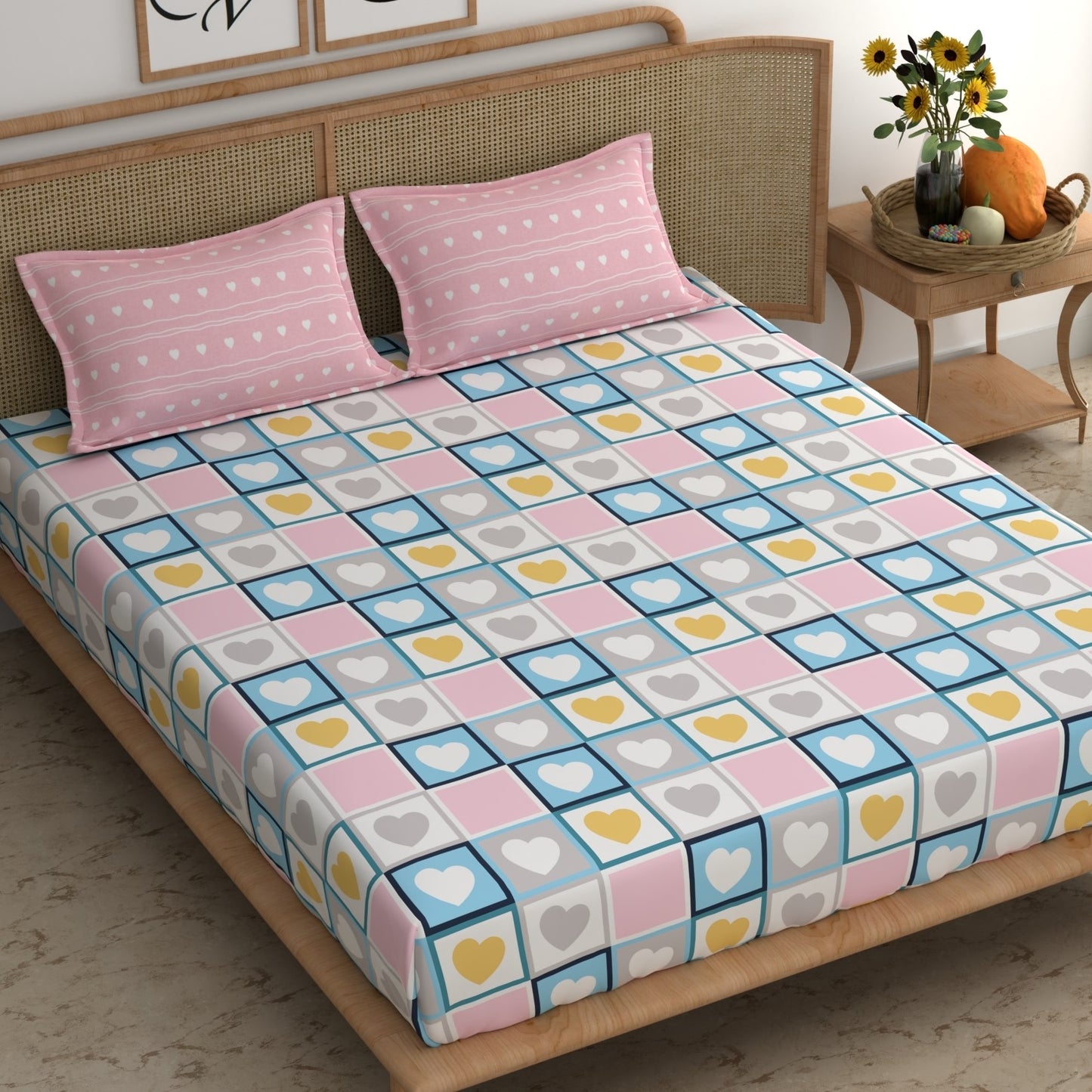 CHHAVI INDIA 210 TC Microfiber Double King Bedsheet