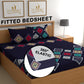 DREAMLET 160 TC Glace Cotton Bedsheet with 2 Pillow Covers Fitted DB1335