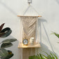 CG Homes MACRAME WALL HANGING WITH WOODEN SHELF