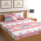 DREAMLET 180TC Glace Cotton Bedsheet with 2 Pillow Covers DB376