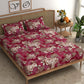 CG Homes 140 TC Double Printed Flat Bedsheet DB600