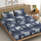 CHHAVI INDIA 210 TC Microfiber Printed King Size Bedsheet With Pillow Covers