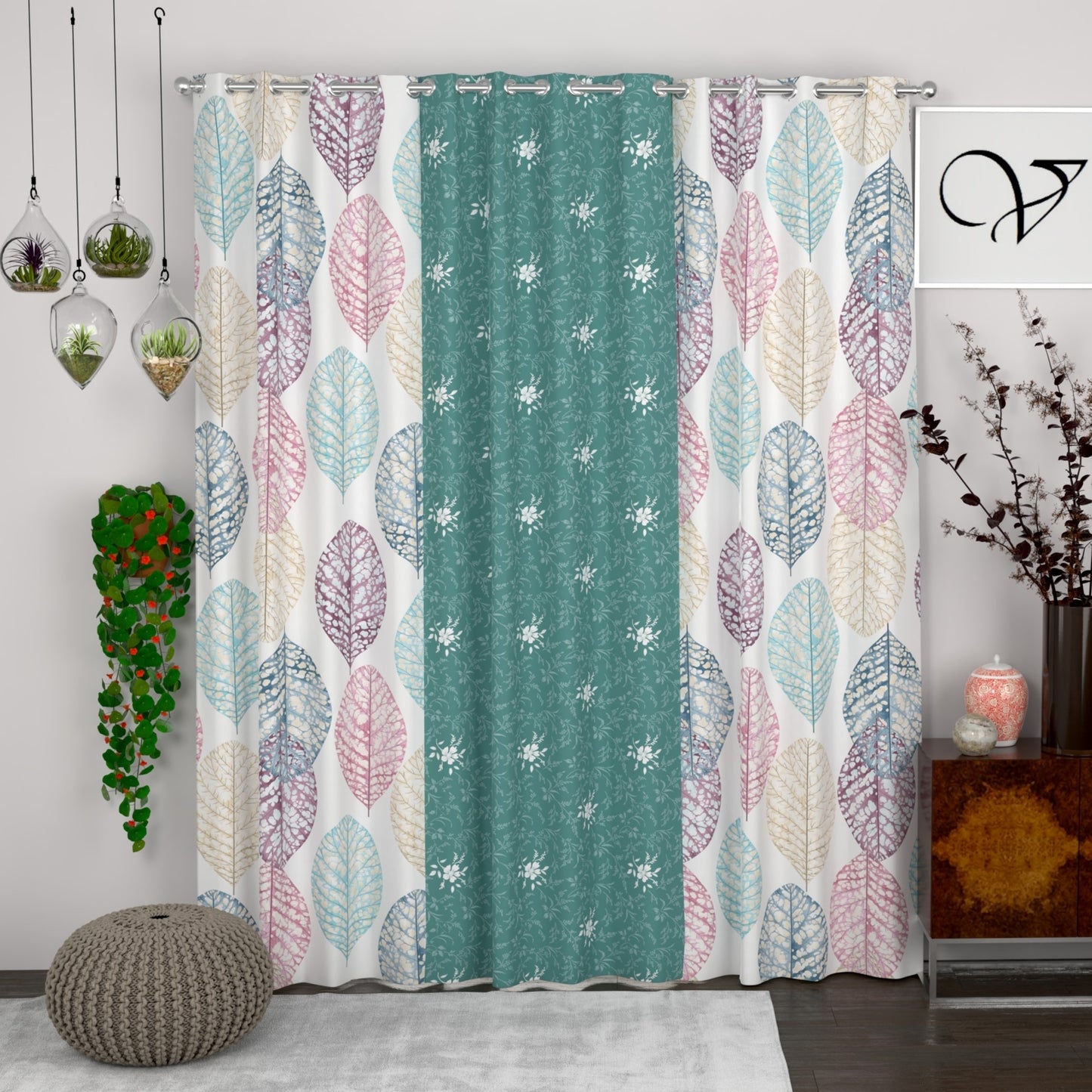 CHHAVI INDIA DESIGNER PRINTED DOOR CURTAIN PACK OF 3