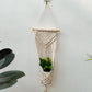 CG Homes MACRAME WALL HANGING WITH WOODEN SHELF