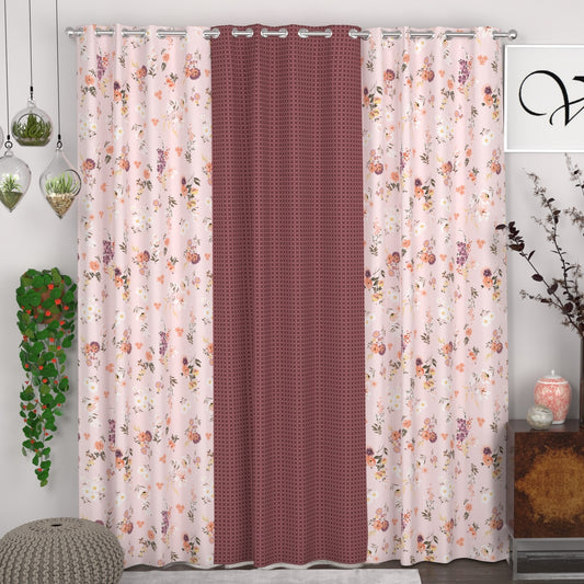 CHHAVI INDIA DESIGNER PRINTED DOOR CURTAIN PACK OF 3