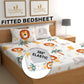 DREAMLET 180 TC Glace Cotton Bedsheet with 2 Pillow Covers Fitted DB385