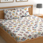 CHHAVI INDIA 210 TC Microfiber Printed Double Bedsheet With Pillow Covers