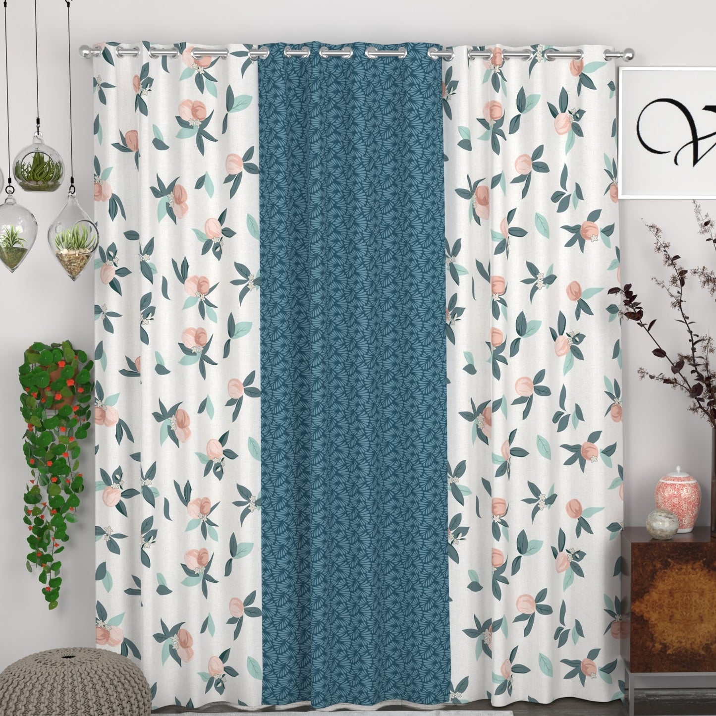 CHHAVI INDIA DESIGNER PRINTED DOOR CURTAIN PACK OF 3