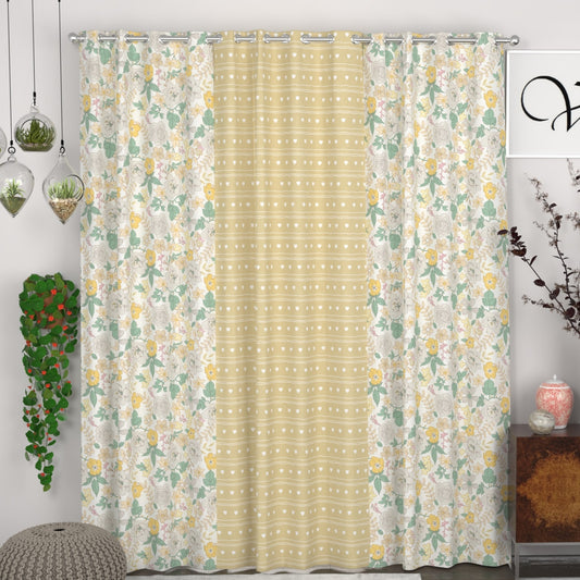 CHHAVI INDIA DESIGNER PRINTED DOOR CURTAIN PACK OF 3