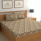 DREAMLET 210 TC Glace Cotton Bedsheet with 2 Pillow Covers DB1157