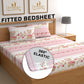 DREAMLET 180 TC Glace Cotton Bedsheet with 2 Pillow Covers Fitted DB379