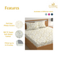 DREAMLET 210 TC Glace Cotton Bedsheet with 2 Pillow Covers Fitted DB1154