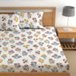 CHHAVI INDIA 210 TC Microfiber Printed Double Bedsheet With Pillow Covers