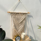 CG Homes MACRAME WALL HANGING WITH WOODEN SHELF