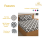 DREAMLET 210 TC Glace Cotton Bedsheet with 2 Pillow Covers Fitted KB1152