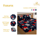 DREAMLET 210 TC Glace Cotton Bedsheet with 2 Pillow Covers Fitted DB1158