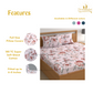 DREAMLET 210 TC Glace Cotton Bedsheet with 2 Pillow Covers DB1155