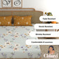 CHHAVI INDIA 210 TC Microfiber Printed King Size Bedsheet With Pillow Covers