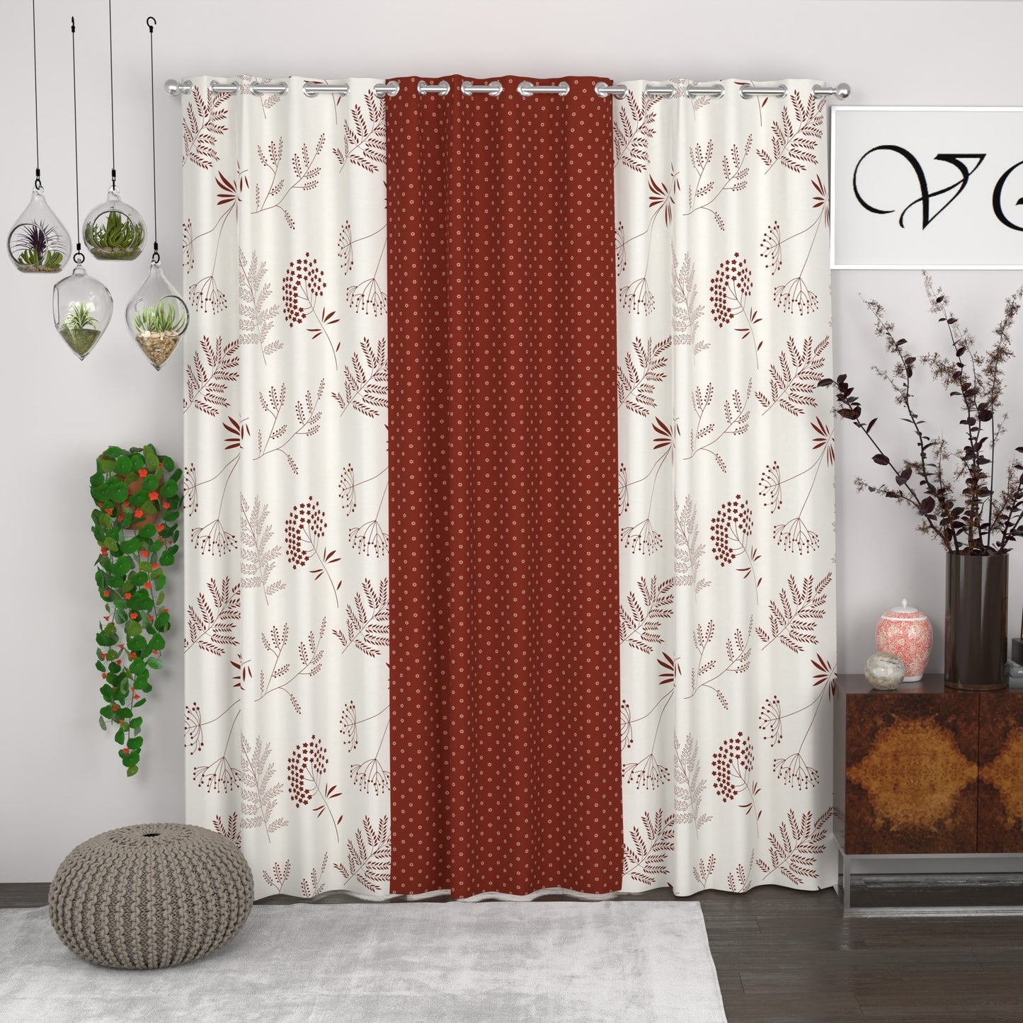 CHHAVI INDIA DESIGNER PRINTED DOOR CURTAIN PACK OF 3