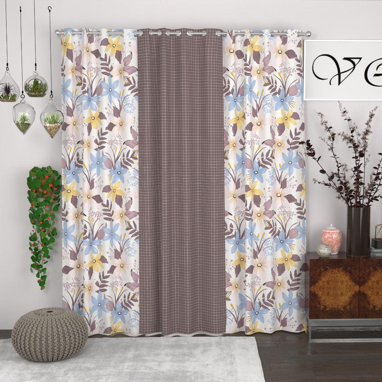 CHHAVI INDIA DESIGNER PRINTED DOOR CURTAIN PACK OF 3