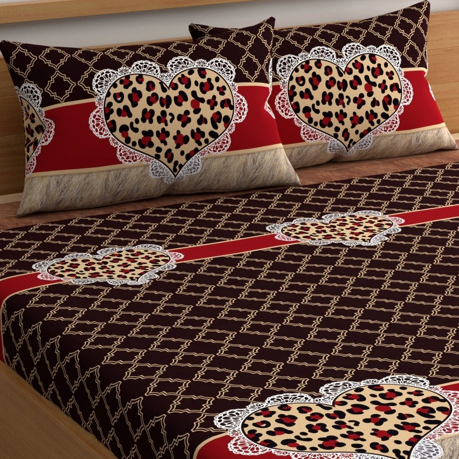 CG Homes 140 TC Double Printed Flat Bedsheet DB611