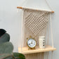 CG Homes MACRAME WALL HANGING WITH WOODEN SHELF