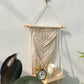 CG Homes MACRAME WALL HANGING WITH WOODEN SHELF