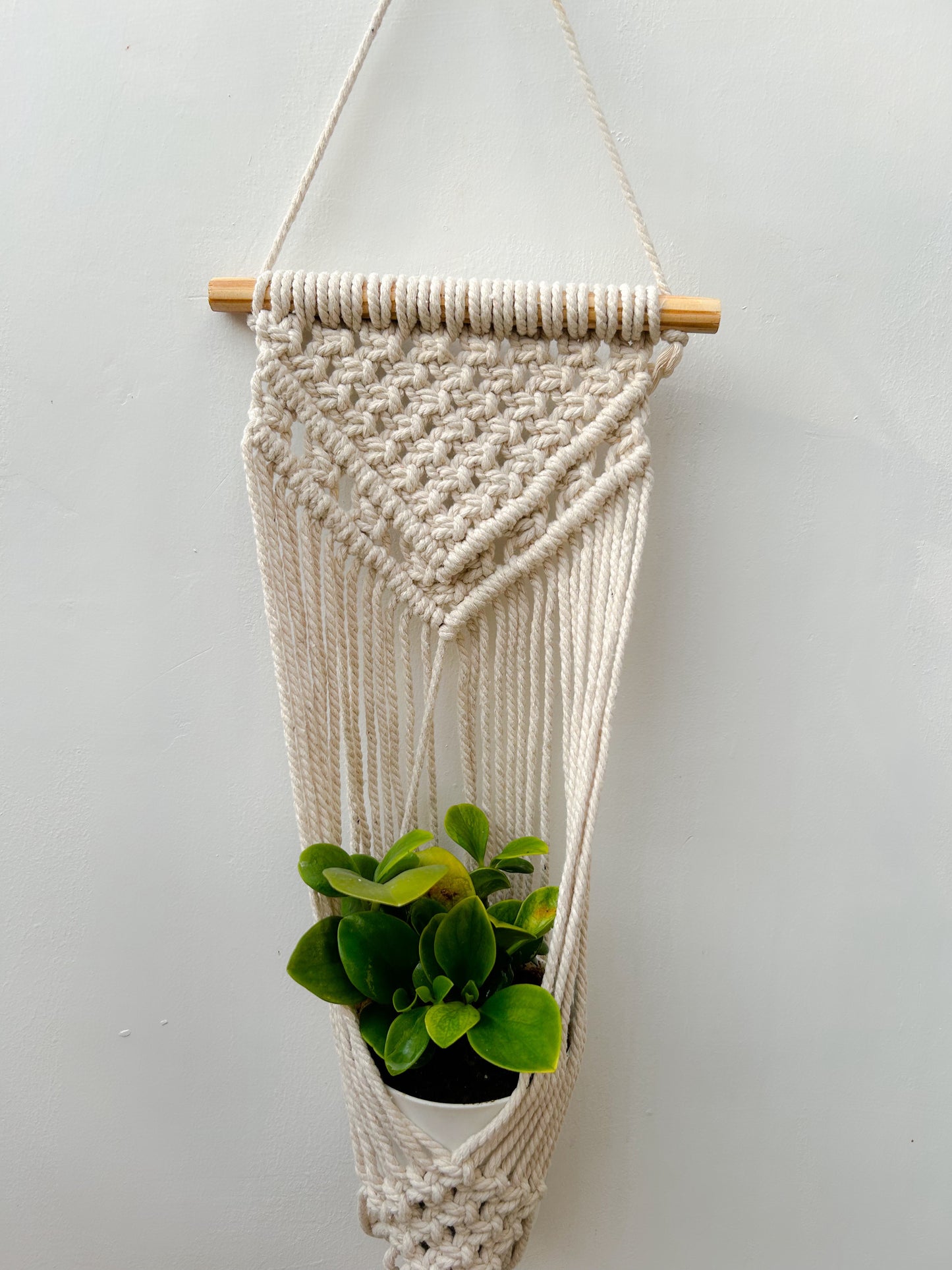 CG Homes MACRAME WALL HANGING WITH WOODEN SHELF