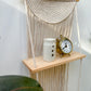 CG Homes MACRAME WALL HANGING WITH WOODEN SHELF