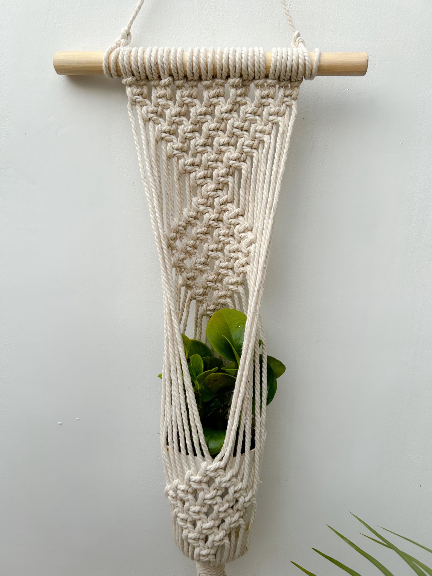 CG Homes MACRAME WALL HANGING WITH WOODEN SHELF