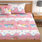 DREAMLET 180 TC Glace Cotton Bedsheet with 2 Pillow Covers Fitted DB376