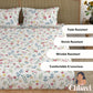 CHHAVI INDIA 210 TC Microfiber Printed King Size Bedsheet With Pillow Covers