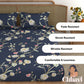 CHHAVI INDIA 210 TC Microfiber Printed King Size Bedsheet With Pillow Covers