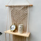 CG Homes MACRAME WALL HANGING WITH WOODEN SHELF