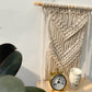 CG Homes MACRAME WALL HANGING WITH WOODEN SHELF