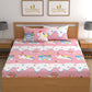 DREAMLET 180 TC Glace Cotton Bedsheet with 2 Pillow Covers Fitted DB376