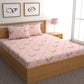 CG Homes 140 TC Double Printed Flat Bedsheet DB606