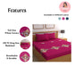 CHHAVI INDIA 210 TC Microfiber Printed Double Bedsheet With Pillow Covers