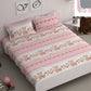 CHHAVI INDIA 210 TC Microfiber Double Fitted  Size Printed Bedsheet