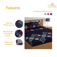 DREAMLET 160 TC Glace Cotton Bedsheet with 2 Pillow Covers Fitted DB1335