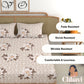 CHHAVI INDIA 210 TC Microfiber Printed Double Bedsheet With Pillow Covers